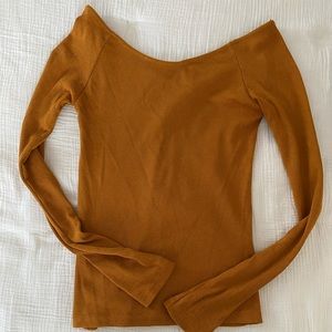Long sleeve, slightly off shoulder shirt